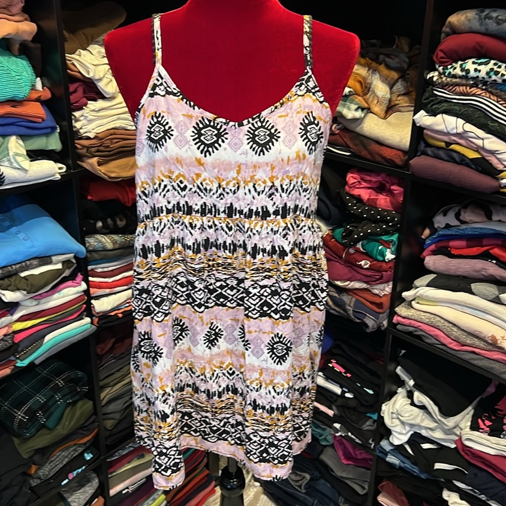 #350. 🪷Aztec print tank. Elodie. Large